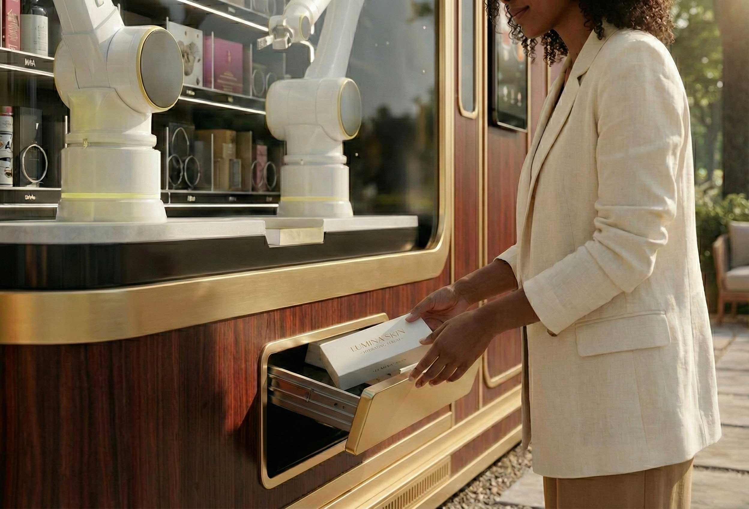 image of a person asking a question at an information counter (for a mobility and transportation)